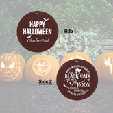Custom Halloween wind chime with witch silhouette charm